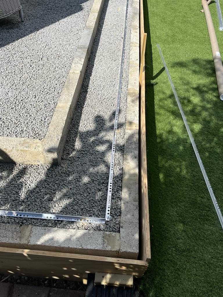 Resin patio installation in progress