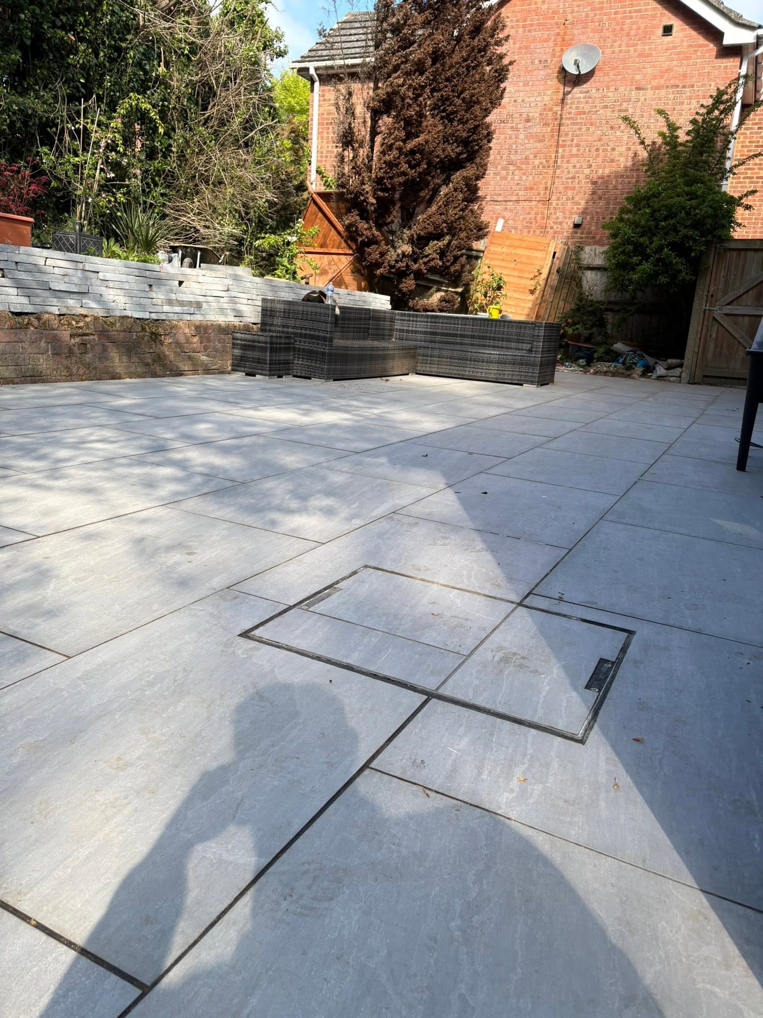 Kandla Grey Porcelain Patio & Garden Transformation in Medway